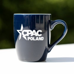 Kubek granatowy z logo...