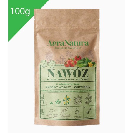 100g Nawóz do pomidorów, ogórków i papryki „Zdrowy wzrost i kwitnienie”