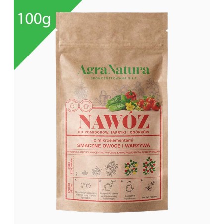 100g Nawóz do pomidorów, ogórków i papryki „Smaczne owoce i warzywa”