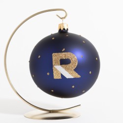 Ręcznie Wykonana Bombka Gwiazdkowa "Noc Betlejemska" - Granatowy Mat