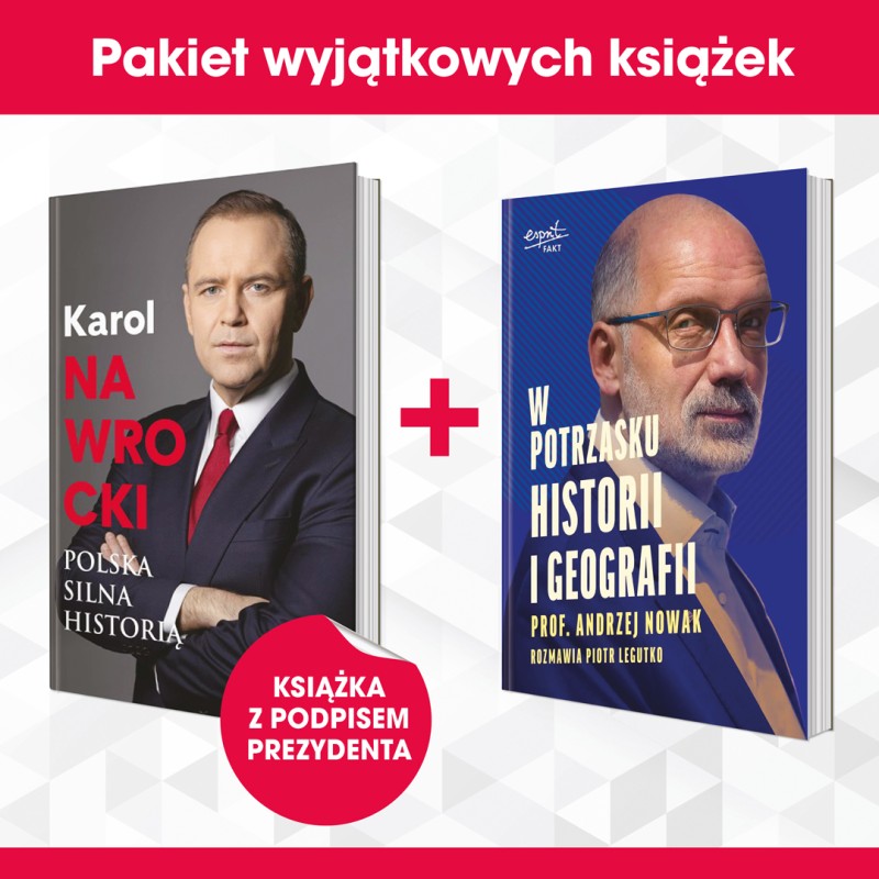 Pakiet specjalny! Książka z autografem prezydenta + W potrzasku historii i geografii