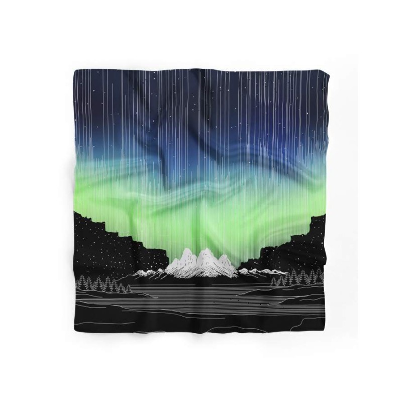 Zorza Polarna - Apaszka jedwabna