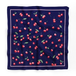 Wiśnie - apaszka jedwabna