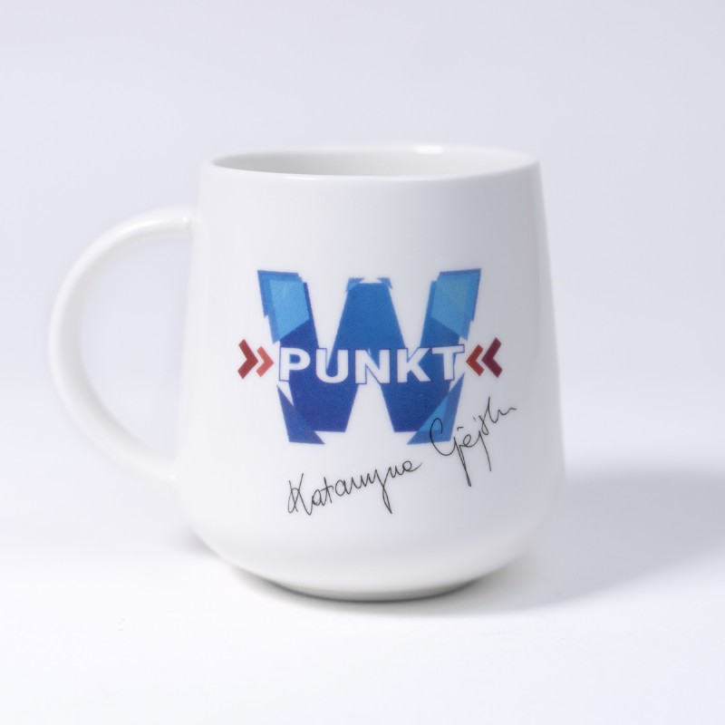 Porcelanowy kubek programu „W Punkt” Katarzyny Gójskiej w TV Republika