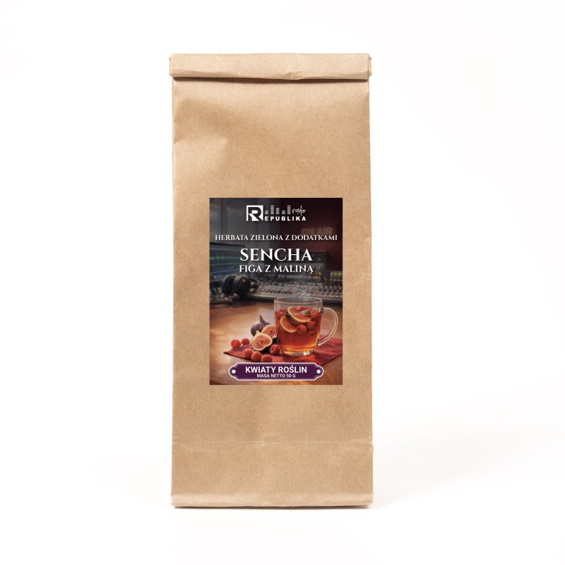 Sencha Figa z Maliną – herbata zielona z dodatkami