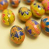 Jajko drewniane malowane - ręcznie malowane wzory