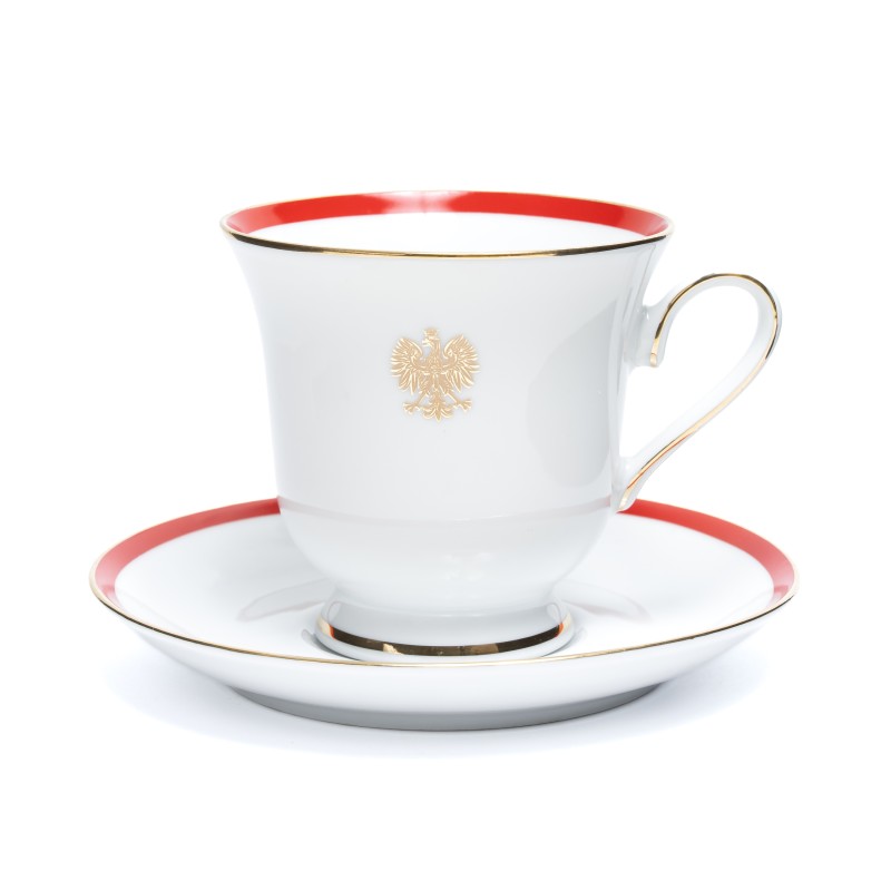 Filiżanka orzeł biały - złota linia