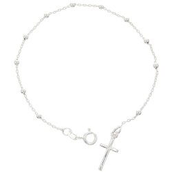 Różaniec srebrny – subtelna bransoletka na rękę