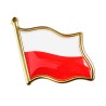 Przypinka z flagą Polski do klapy – metalowa, biało‑czerwona 2×2 cm