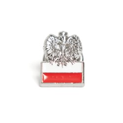 Pins patriotyczny „Orzeł z Flagą Polski”
