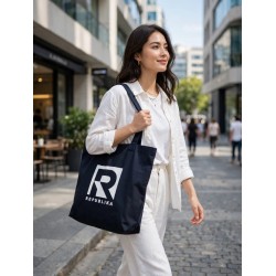 Torba Bawełniana Shopper REPUBLIKA - Granatowa